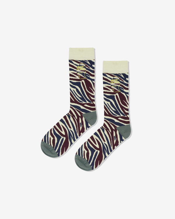 Brain Dead - Men's Logohead Dress Socks - (Multi Zebra)