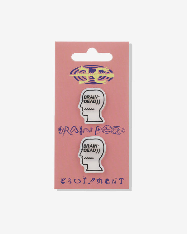 Brain Dead - Men's Logo Head Tennis Dampener - (White)