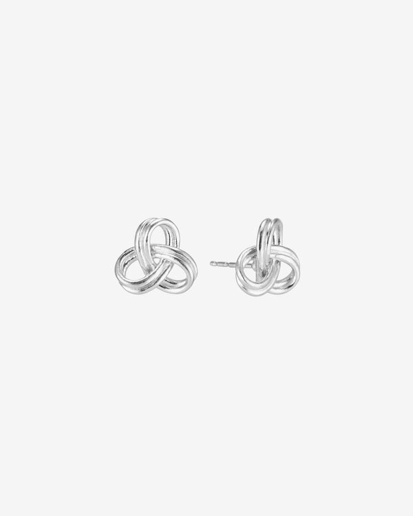 Mene - Love Knot Stud Earrings - (Platinum)
