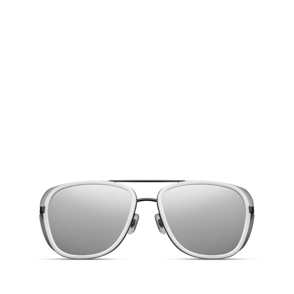 Matsuda - M3023 Silver Mirror Sunglasses - (Black/White)