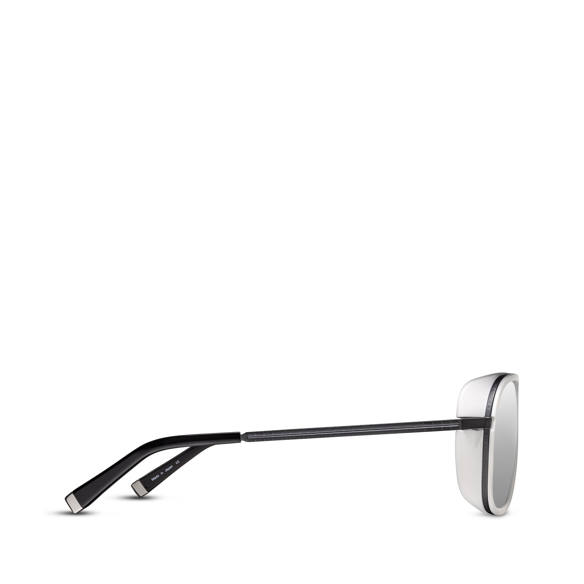 Matsuda - M3023 Silver Mirror Sunglasses - (Black/White) view 2