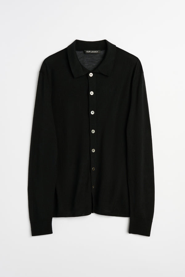 Our Legacy - Men's Fall Cardigan - (Black Superfine Merino)