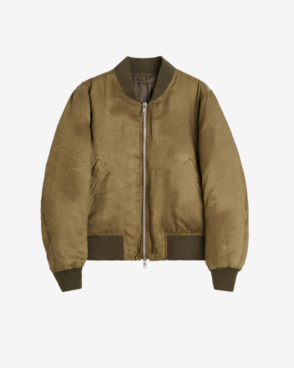 Our Legacy - Men's Bomber - (Marsh Khaki Wax Dipped Cupro)