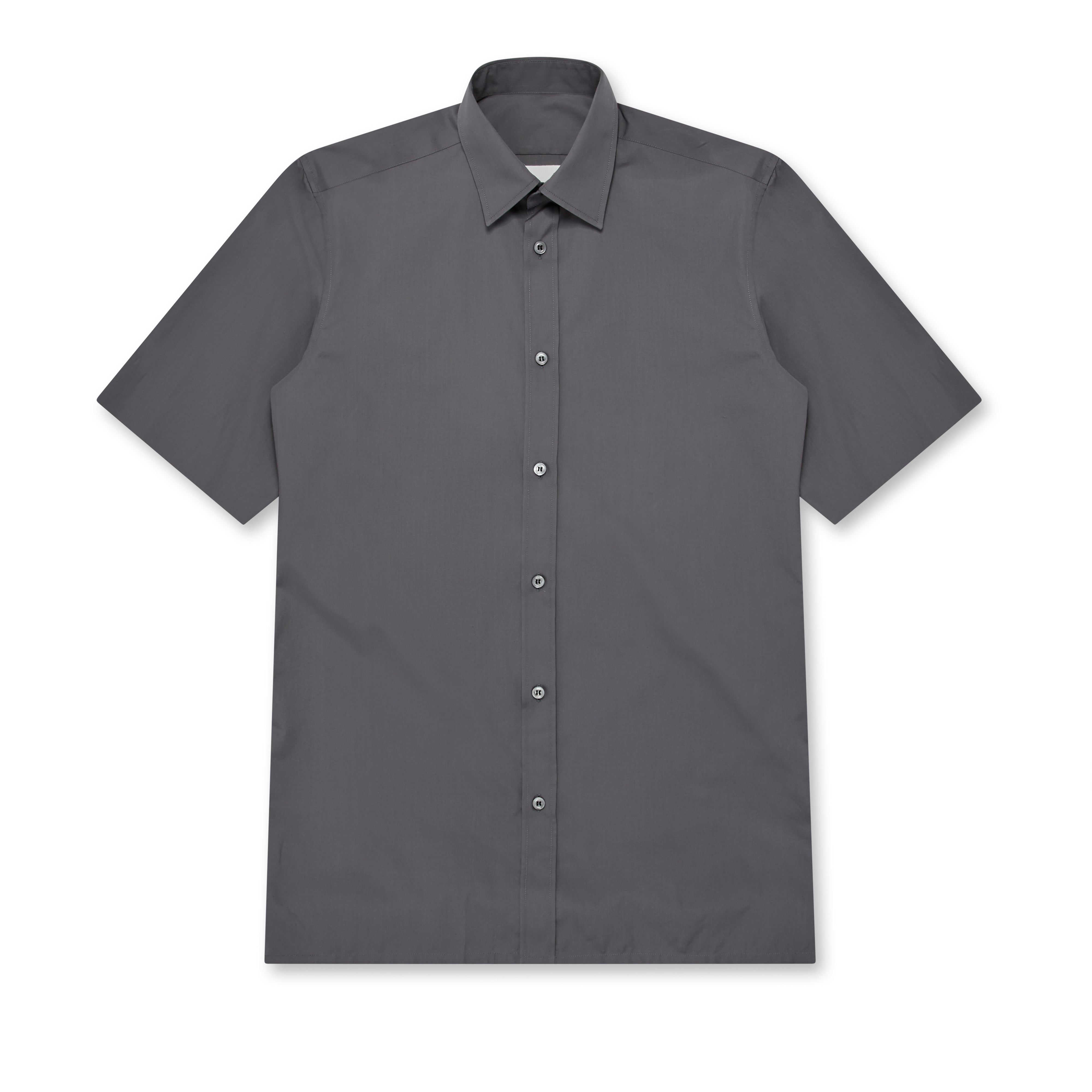 Maison Margiela - Men's Short-Sleeved Shirt - (Dark Grey)