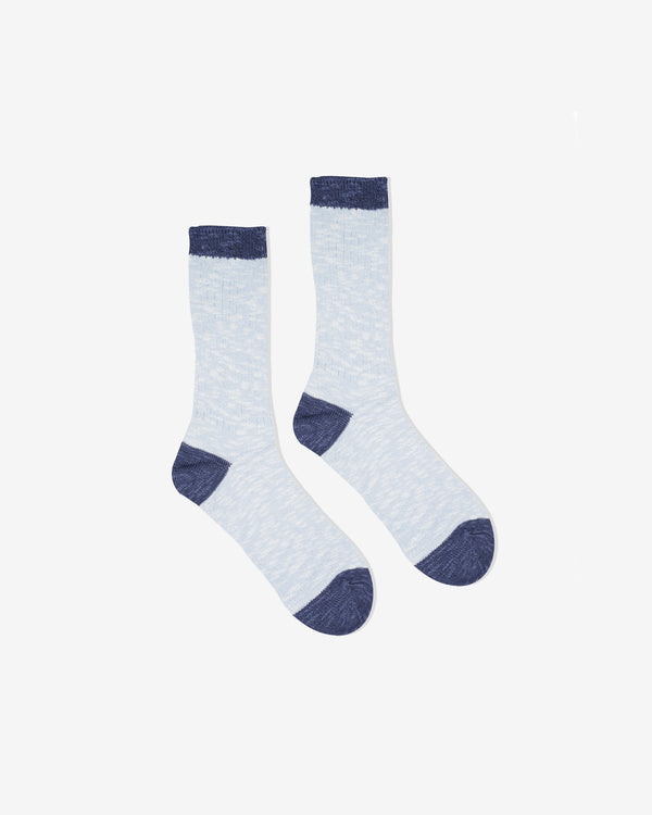 Brain Dead - Men's Marled Logohead Socks - (Blue)