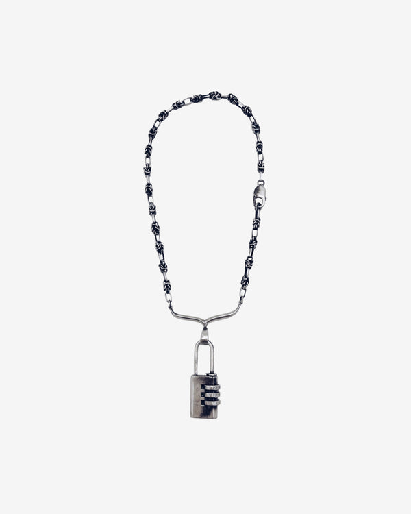 Martine Ali - Fancy Link Lock Necklace - (Sterling Silver)