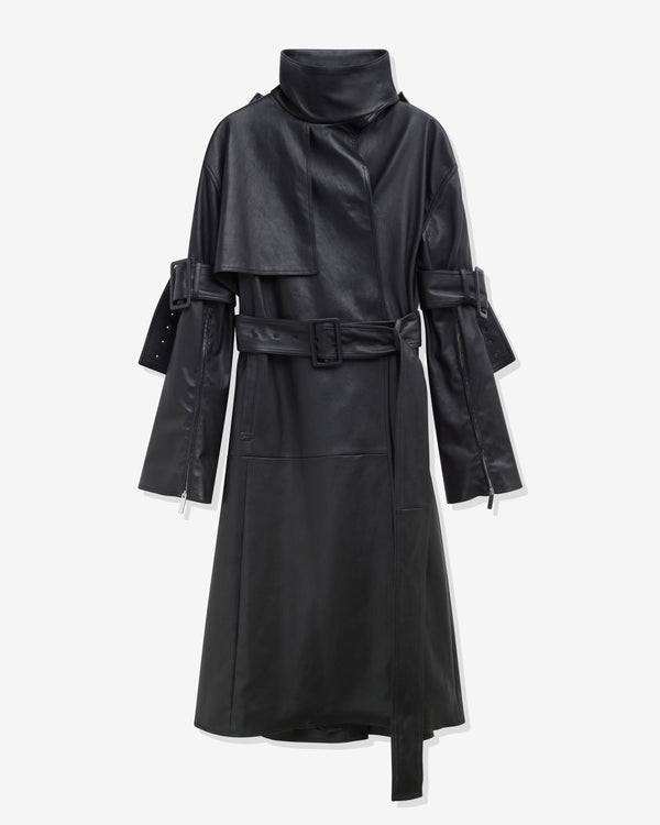 Matieres Fecales - Women's Thierry Leather Trench Coat - (Black)
