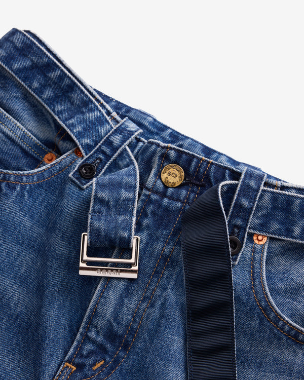 Sacai - Levi's Belted Wide Pants - (Washed Indigo)