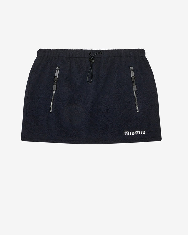 Miu Miu - Women's Thread Embroidered Skirt - (Navy)