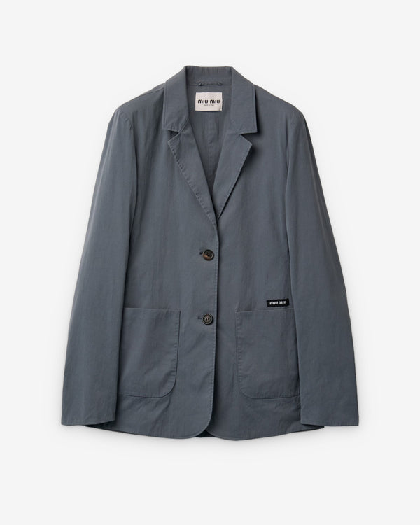 Miu Miu - Women's Washed Stretch Poplin Jacket - (Iron Gray)