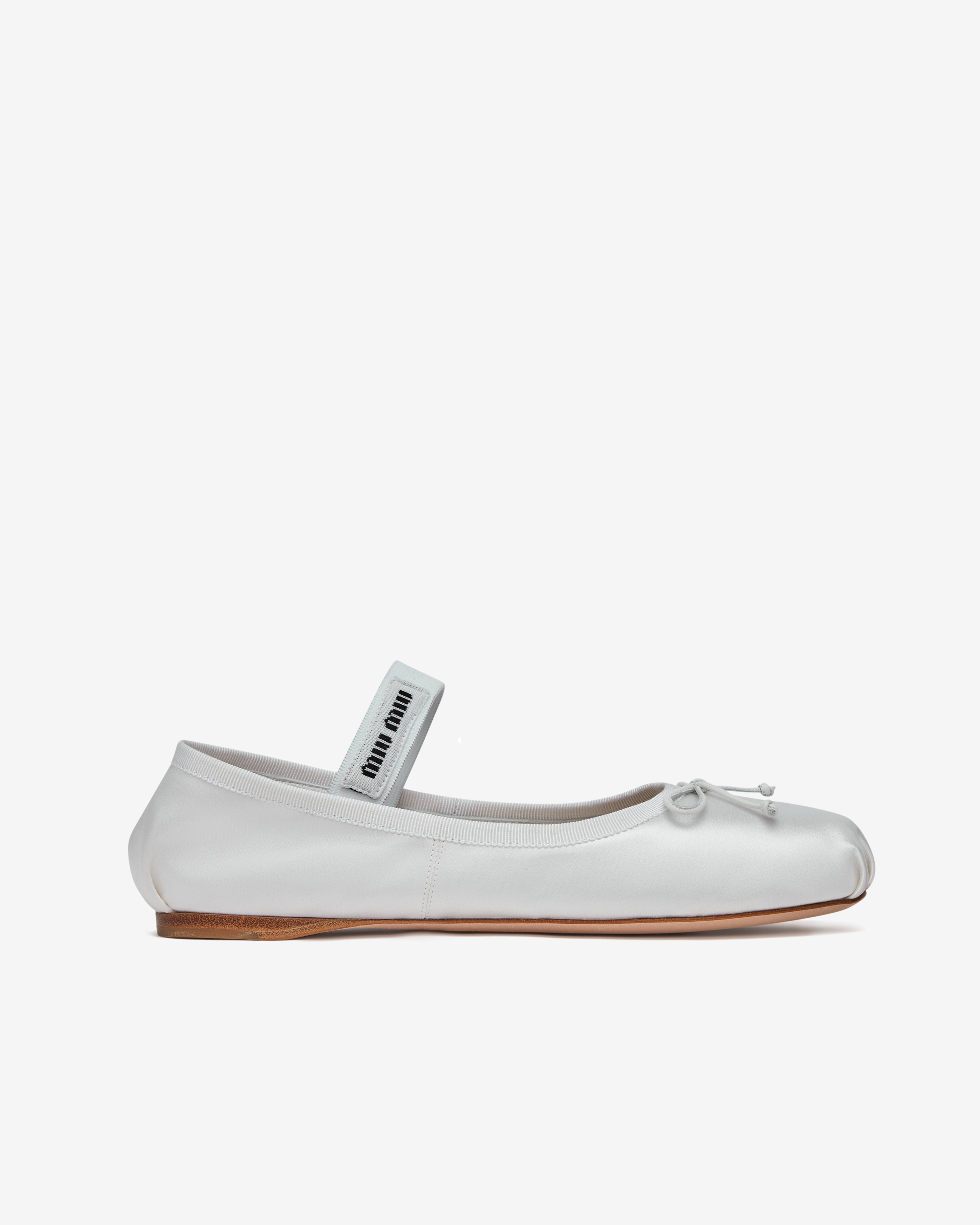 Miu Miu: Women's Ballerina Shoe (White) | DSMNY E-SHOP