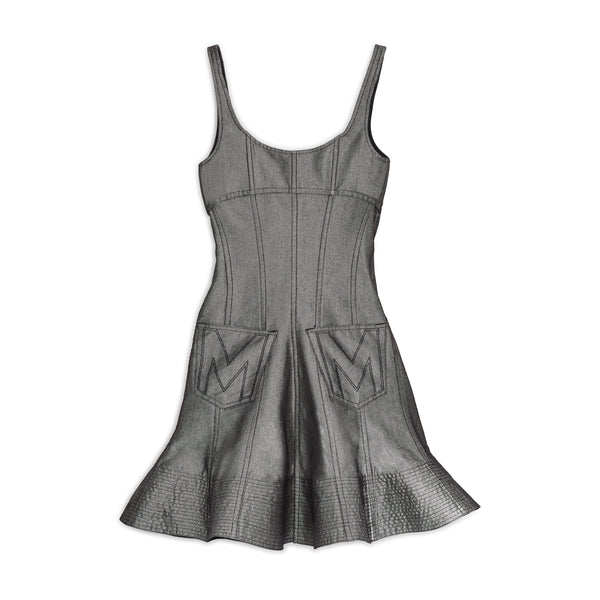 Marc Jacobs - The Bustier Fluted Dress - (Silver)