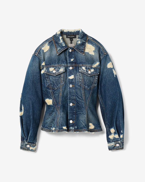 Marc Jacobs - Women's The Rip And Repair Fluted Denim Jacket - (Punk Indigo)