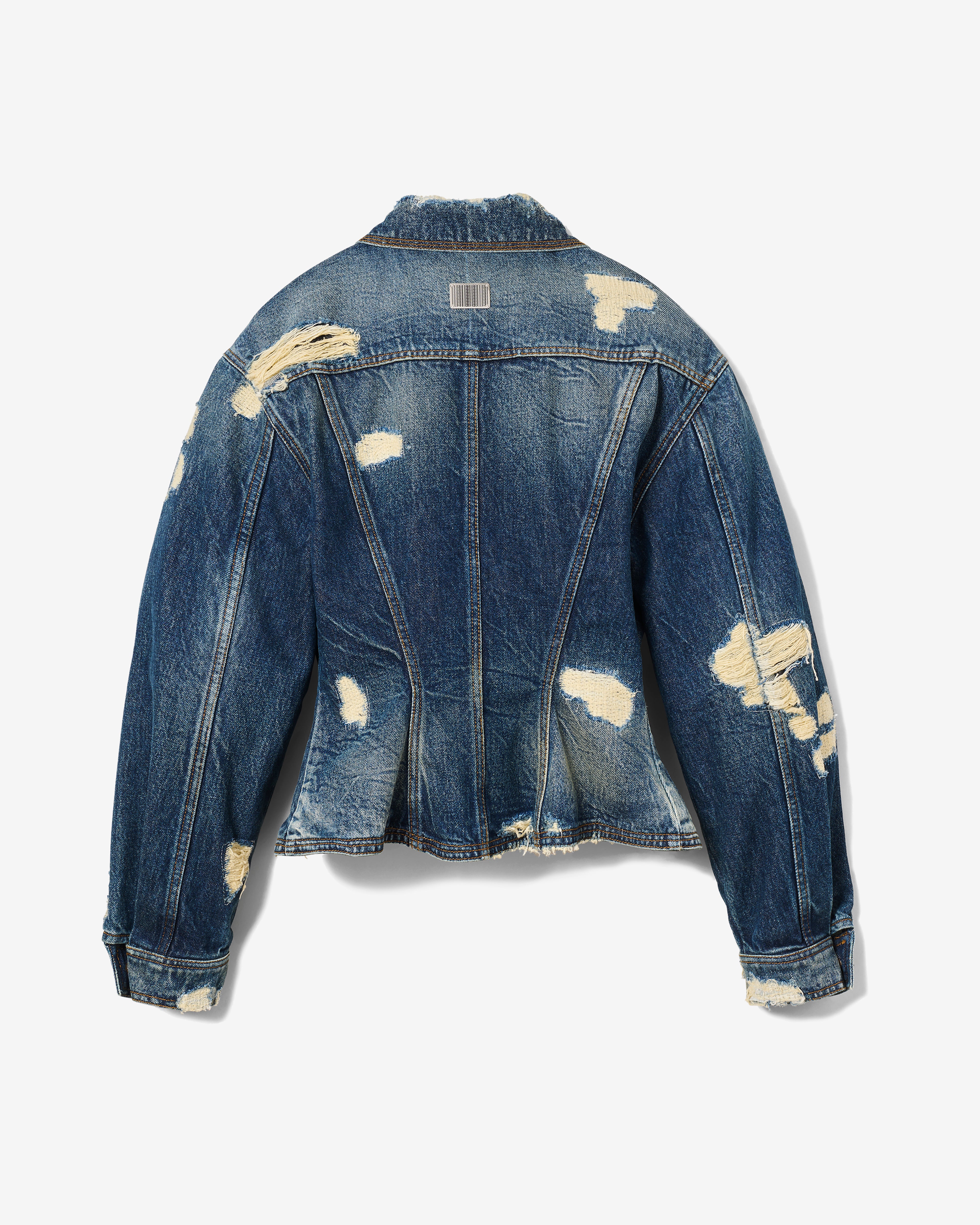 Marc Jacobs - Women's The Rip And Repair Fluted Denim Jacket - (Punk Indigo)