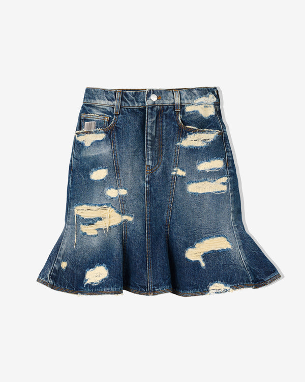 Marc Jacobs - Women's The Rip And Repair Fluted Mini Skirt - (Punk Indigo)