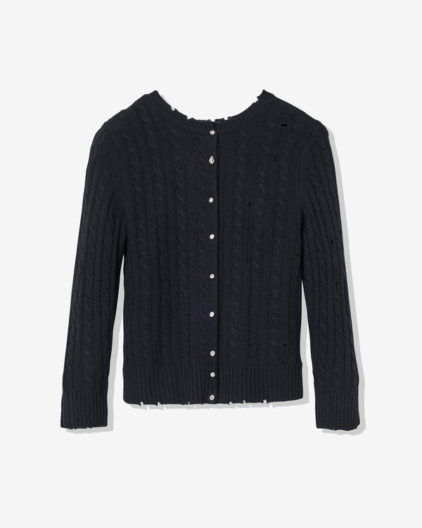 Marc Jacobs - Women's The Shrunken Cashmere Cable Cardigan - (Black)