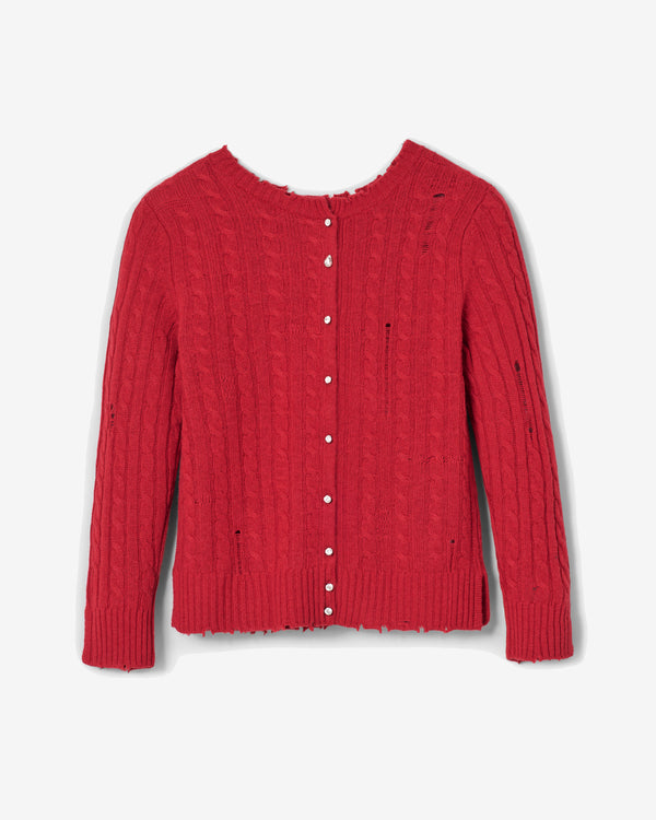 Marc Jacobs - Women's The Shrunken Cashmere Cable Cardigan - (Siren)