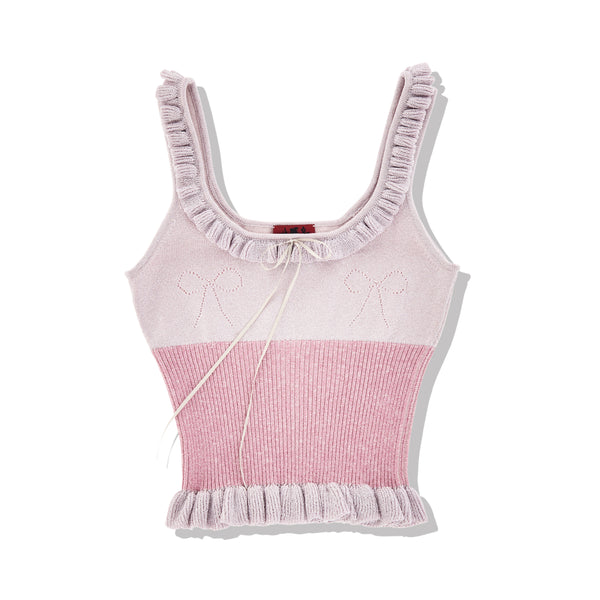 Heaven by Marc Jacobs - Sandy Liang Women's Pointelle Bow Top - (Pink)