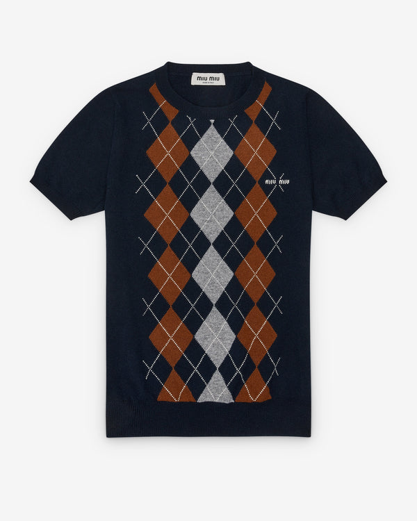 Miu Miu - Women's Cashmere Crewneck Sweater - (Blue)