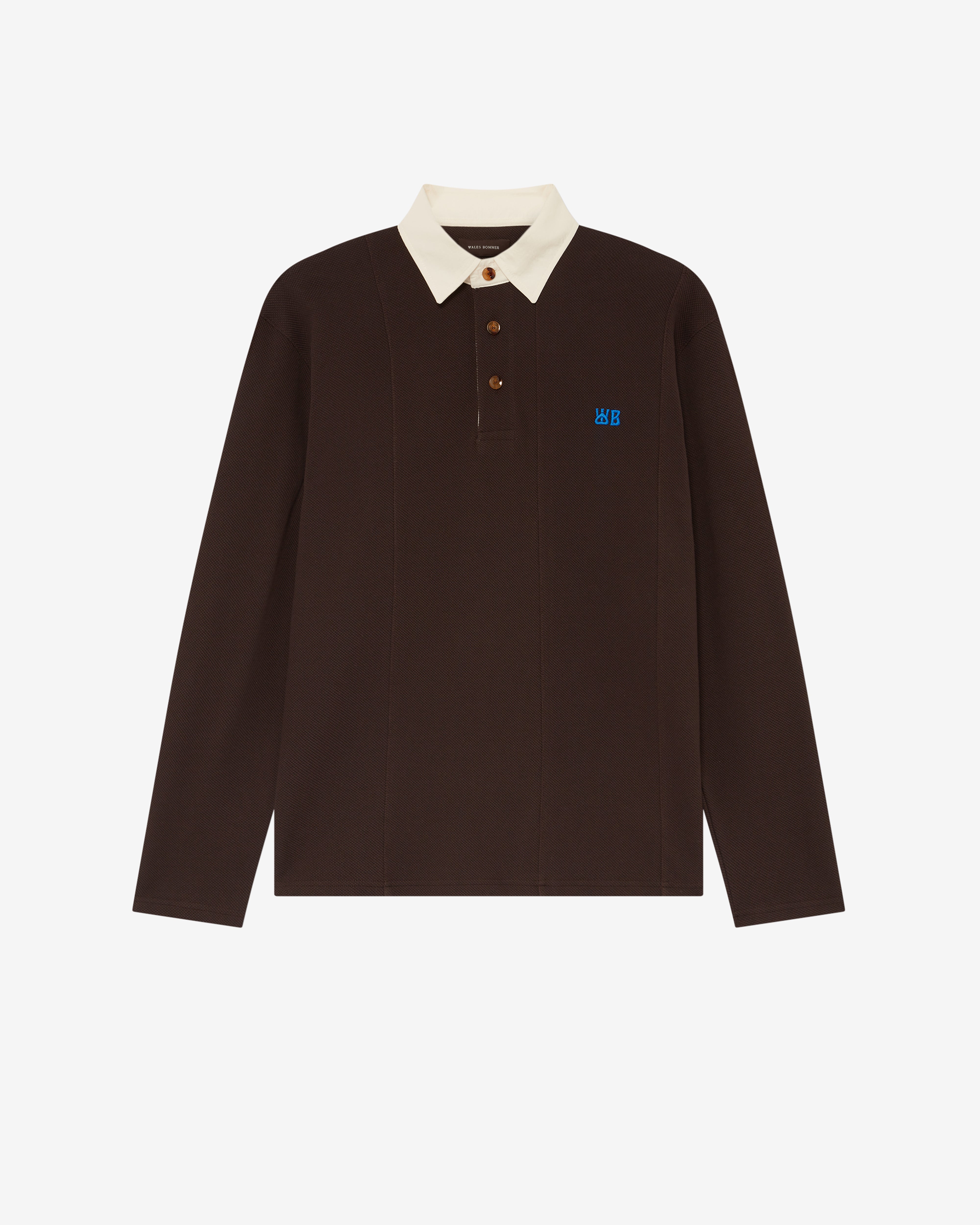 Wales Bonner: Men's City Polo (Dark Brown) | DSMNY E-SHOP