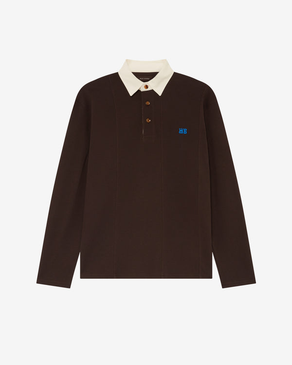 Wales Bonner - Men's City Polo - (Dark Brown)