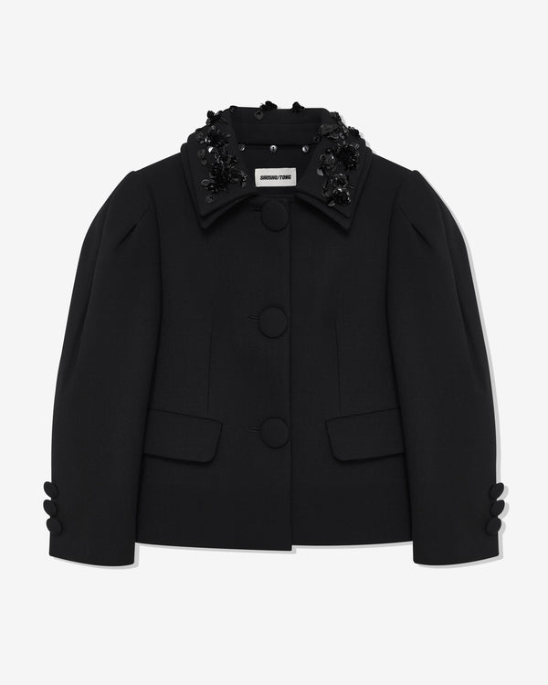 Shushu Tong - Women's Embellished Lapel Collar Jacket - (Black)