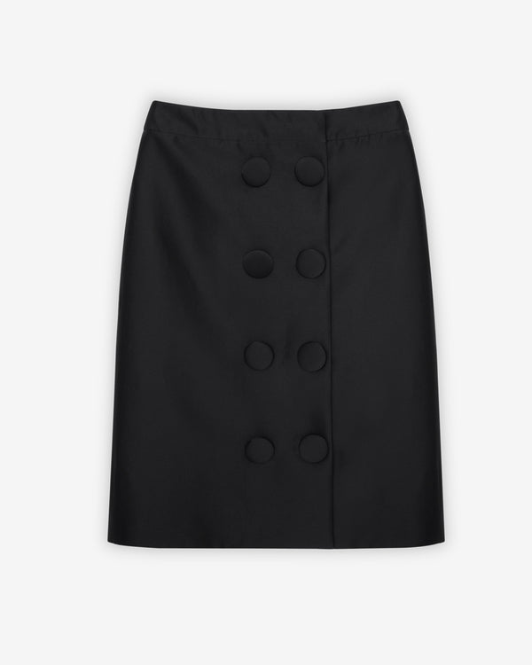 SHUSHU/TONG - Women's Double-Breasted Button Skirt - (Black)