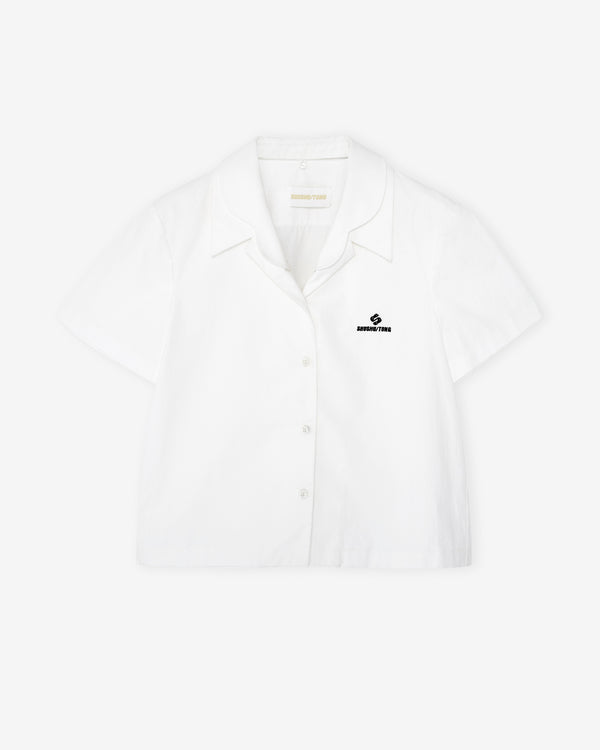 SHUSHU/TONG - Women's Double Layered Collar Shirt - (White)