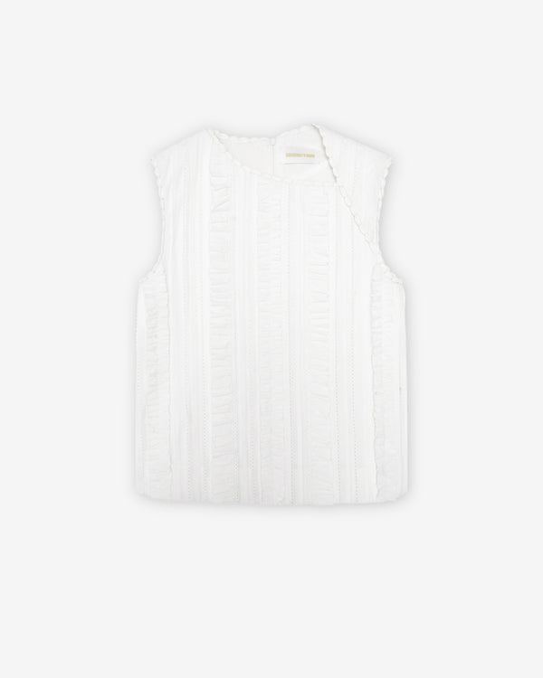 ShuShu/Tong - Women's Asymmetric Neckline Top - (White)