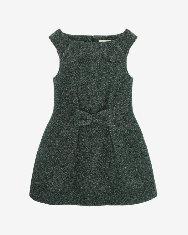 ShuShu/Tong - Women's Bow Pucker Waist Dress - (Sage)