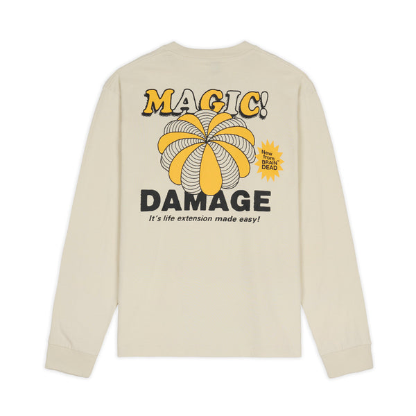 Brain Dead - Men's Magic Damage LS T-Shirt - (Ivory)
