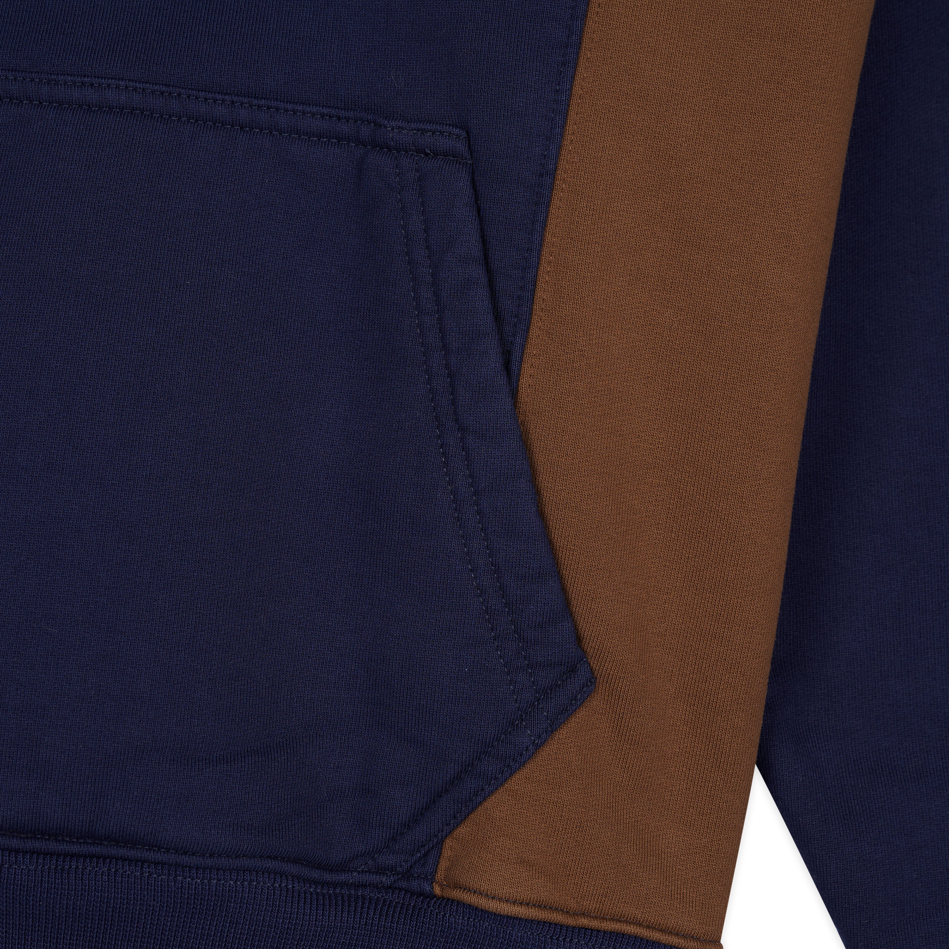 Brain Dead: Men's Mendoza Cropped Hooded Sweatshirt (Navy) | DSMNY