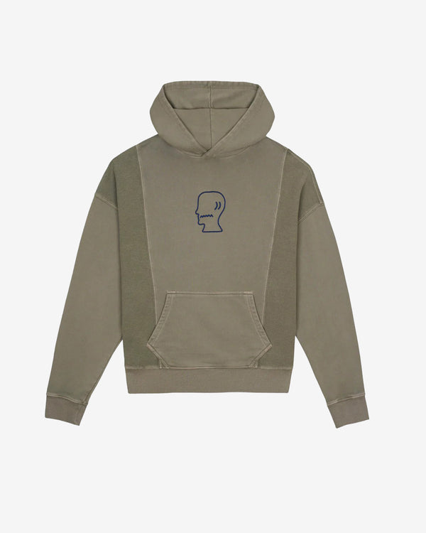 Brain Dead - Men's Mendoza Cropped Hoodie - (Cement)