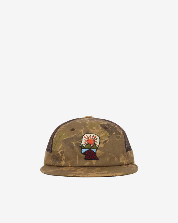 Brain Dead - Men's Mesh Panel Logohead Hat - (Leaf Camo)