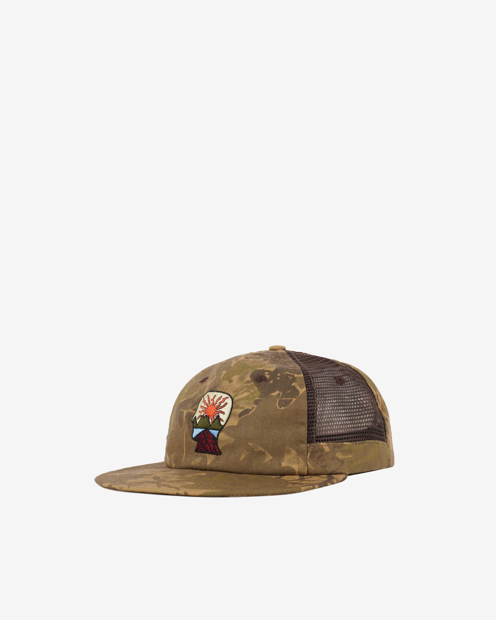 Brain Dead - Men's Mesh Panel Logohead Hat - (Leaf Camo) view 2, Click to Zoom in