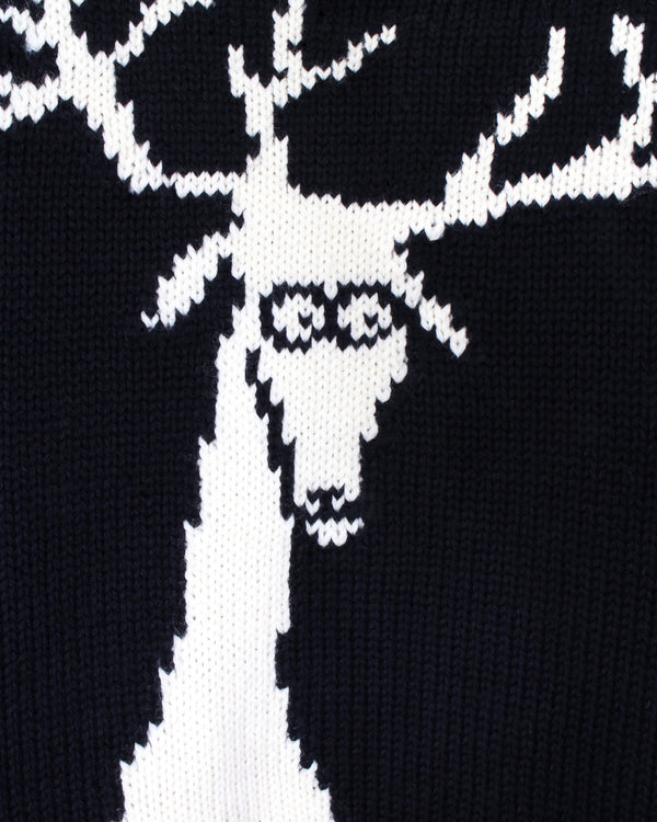 Idea - Moomin Reindeer Knit Sweater - (Black)