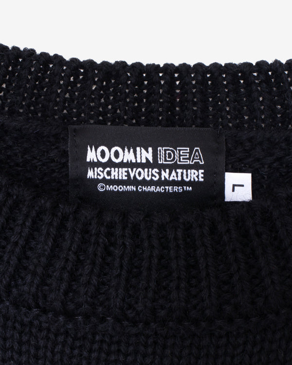Idea - Moomin Reindeer Knit Sweater - (Black)