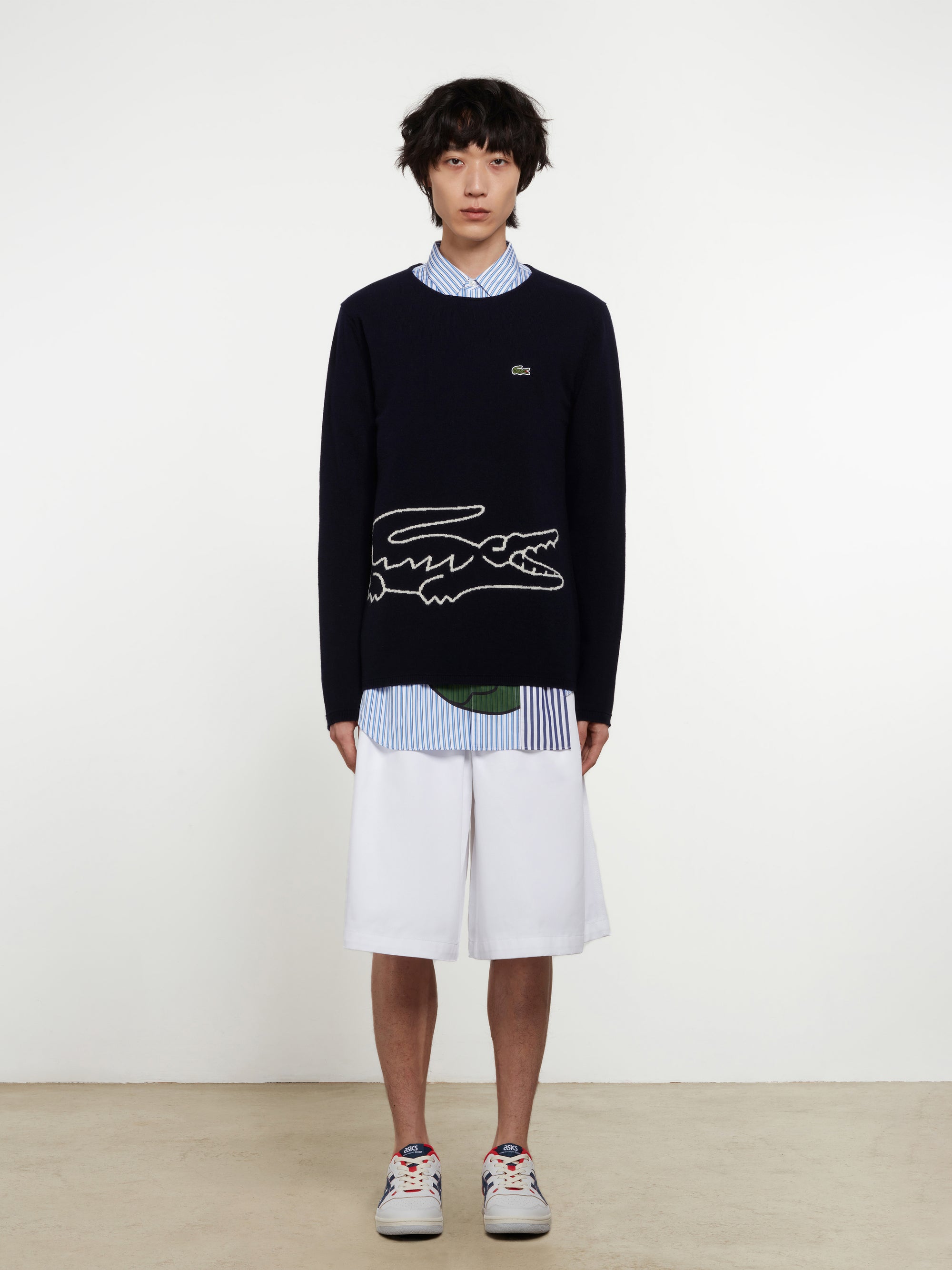 CDG Shirt - Lacoste Men's Knit Sweater - (Black) view 4
