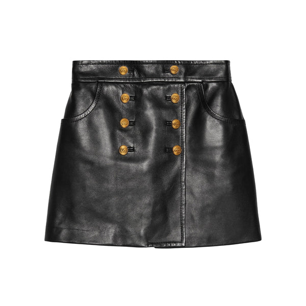 Gucci - Women's Leather Skirt - (Black)