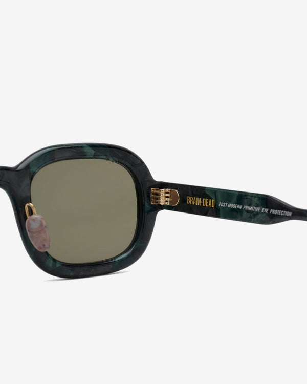 Brain Dead - Newman Post Modern Primitive Eye Protection Sunglasses - (Green/Pearl)
