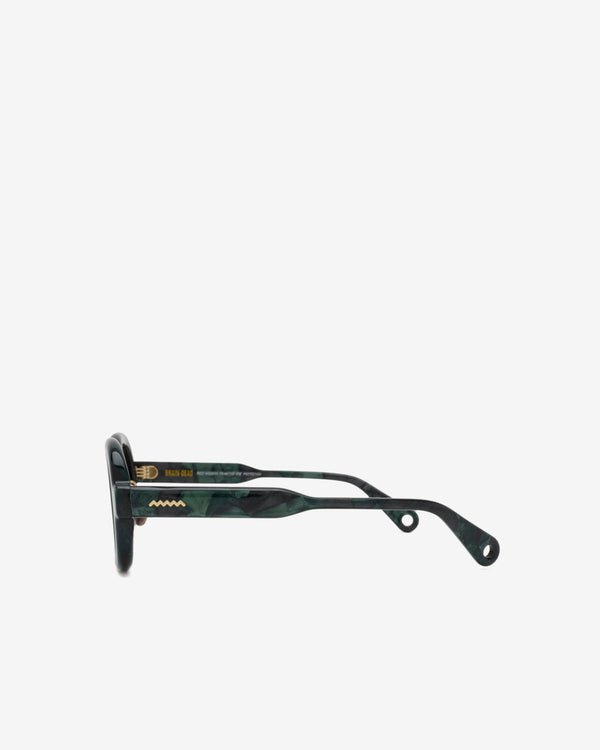 Brain Dead - Newman Post Modern Primitive Eye Protection Sunglasses - (Green/Pearl)