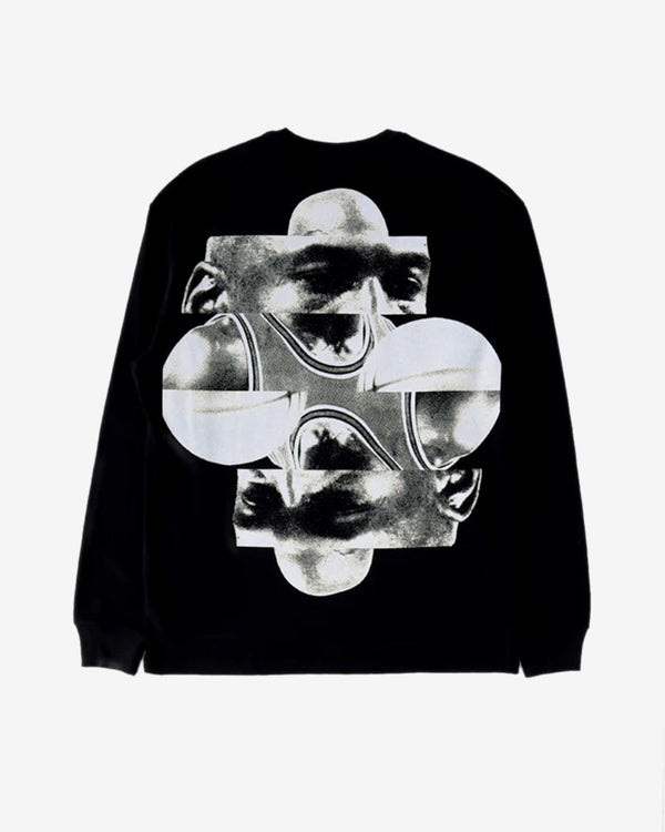 Nike - Men's Air Jordan Longsleeve OS T-Shirt - (Black/Equator Blue)