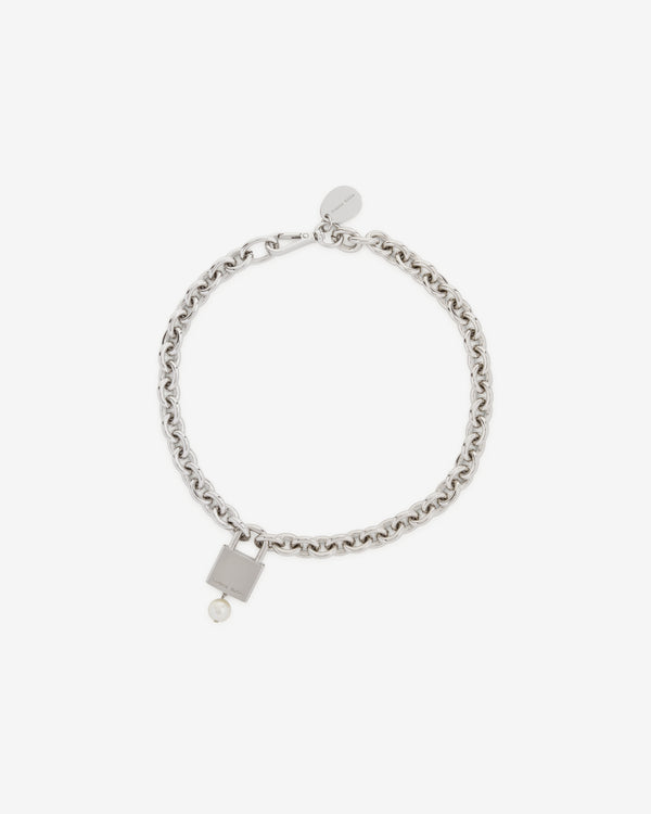 Simone Rocha - Women's Pearl Padlock Chain Necklace - (Pearl)