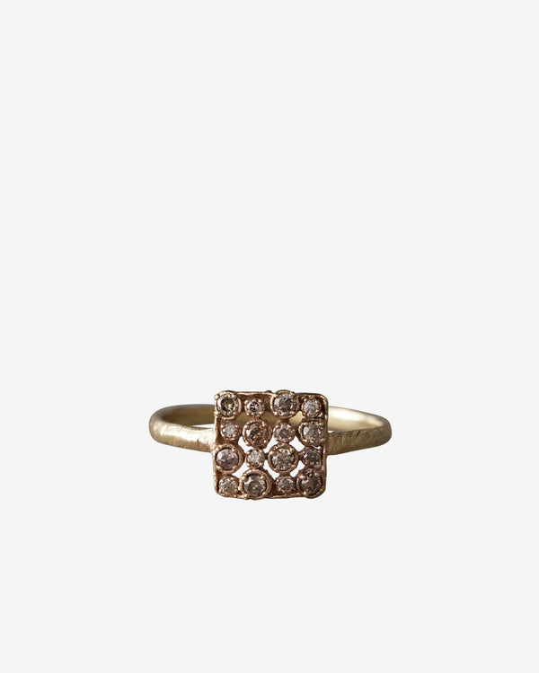 Noguchi Bijoux - Women's Brown Diamond Ring - (Yellow Gold)