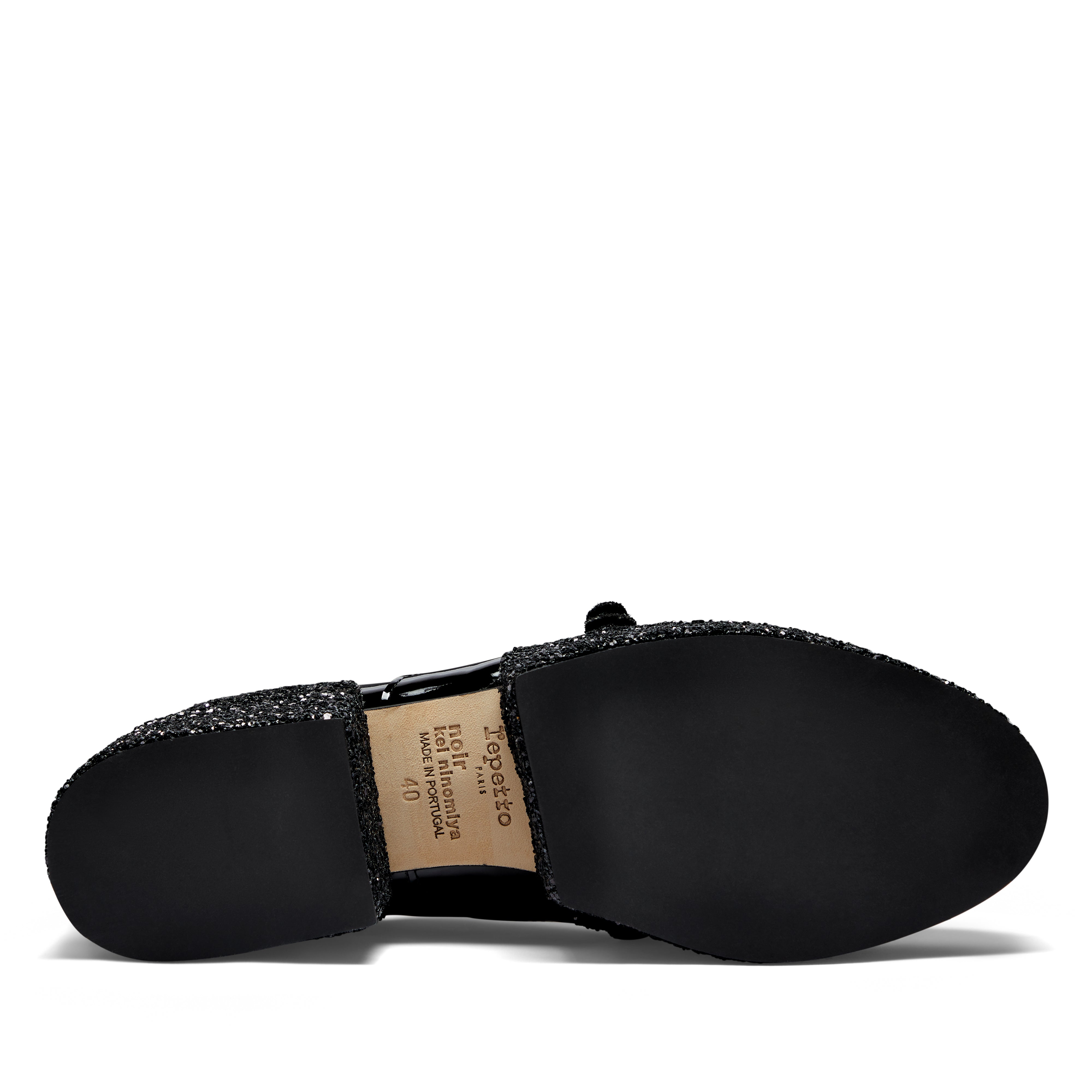 Noir Kei Ninomiya - Repetto Glitter Platform Mary Janes - (Black/Black)