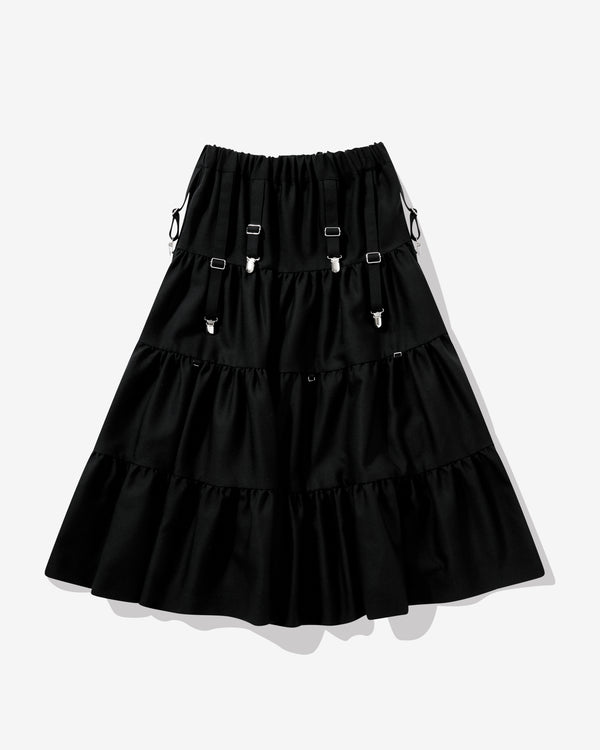 Noir Kei Ninomiya - Women's Wool Gaberdine Tiered Skirt - (Black)