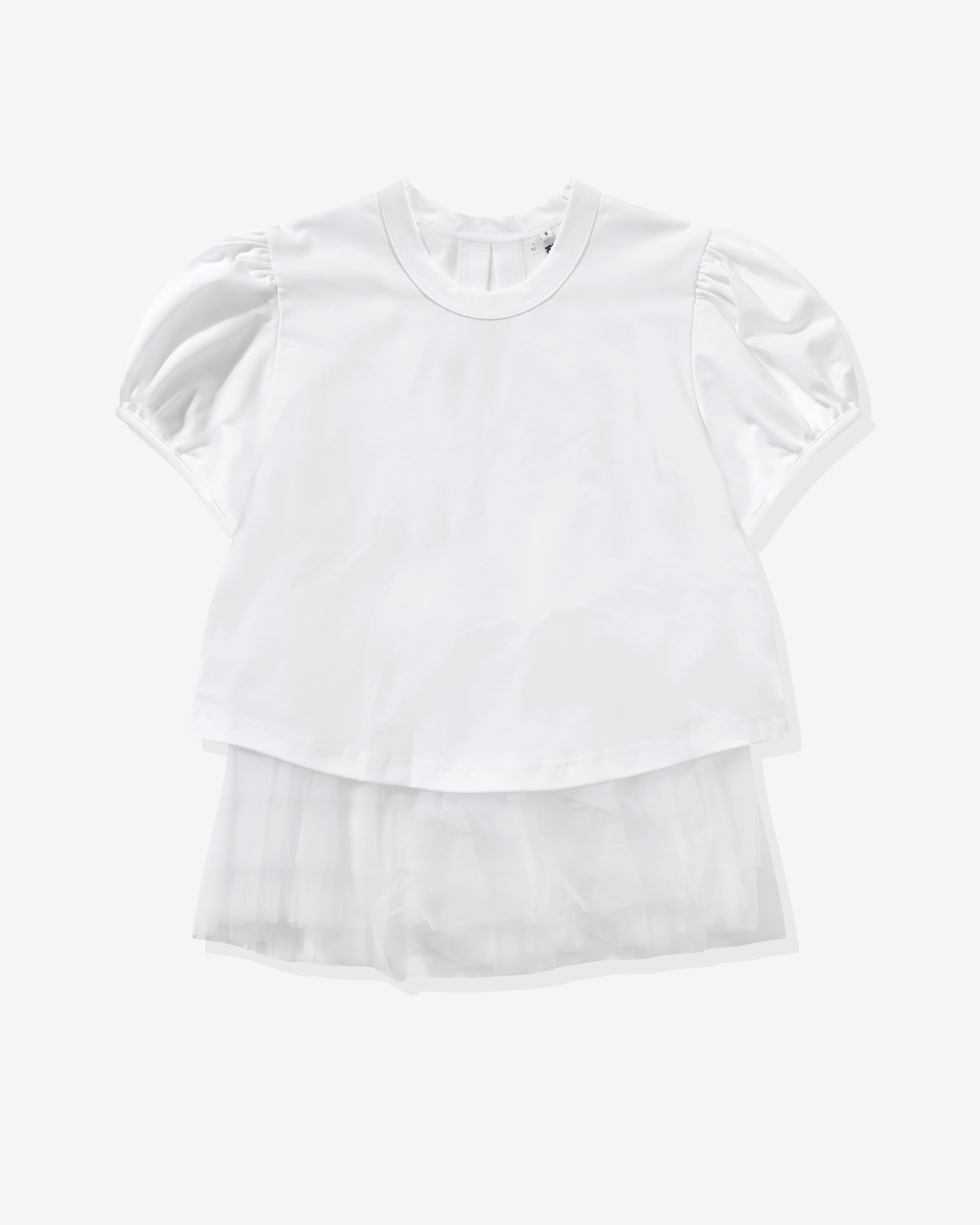 Noir Kei Ninomiya - Women's Tulle Layered T-Shirt - (White)