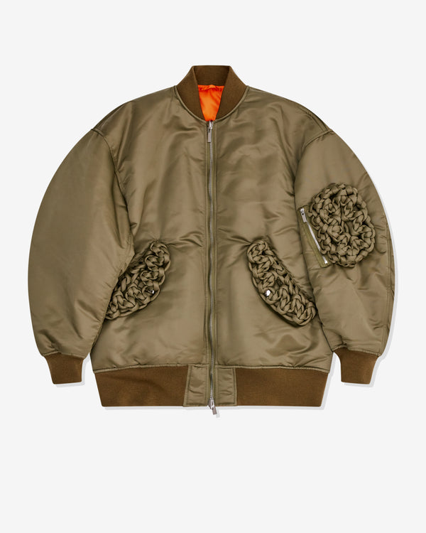 Noir Kei Ninomiya - Women's Knotted MA-1 Jacket - (Khaki)