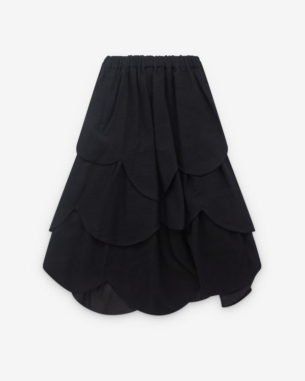 Noir Kei Ninomiya - Women's Petal Wool Skirt - (Black)