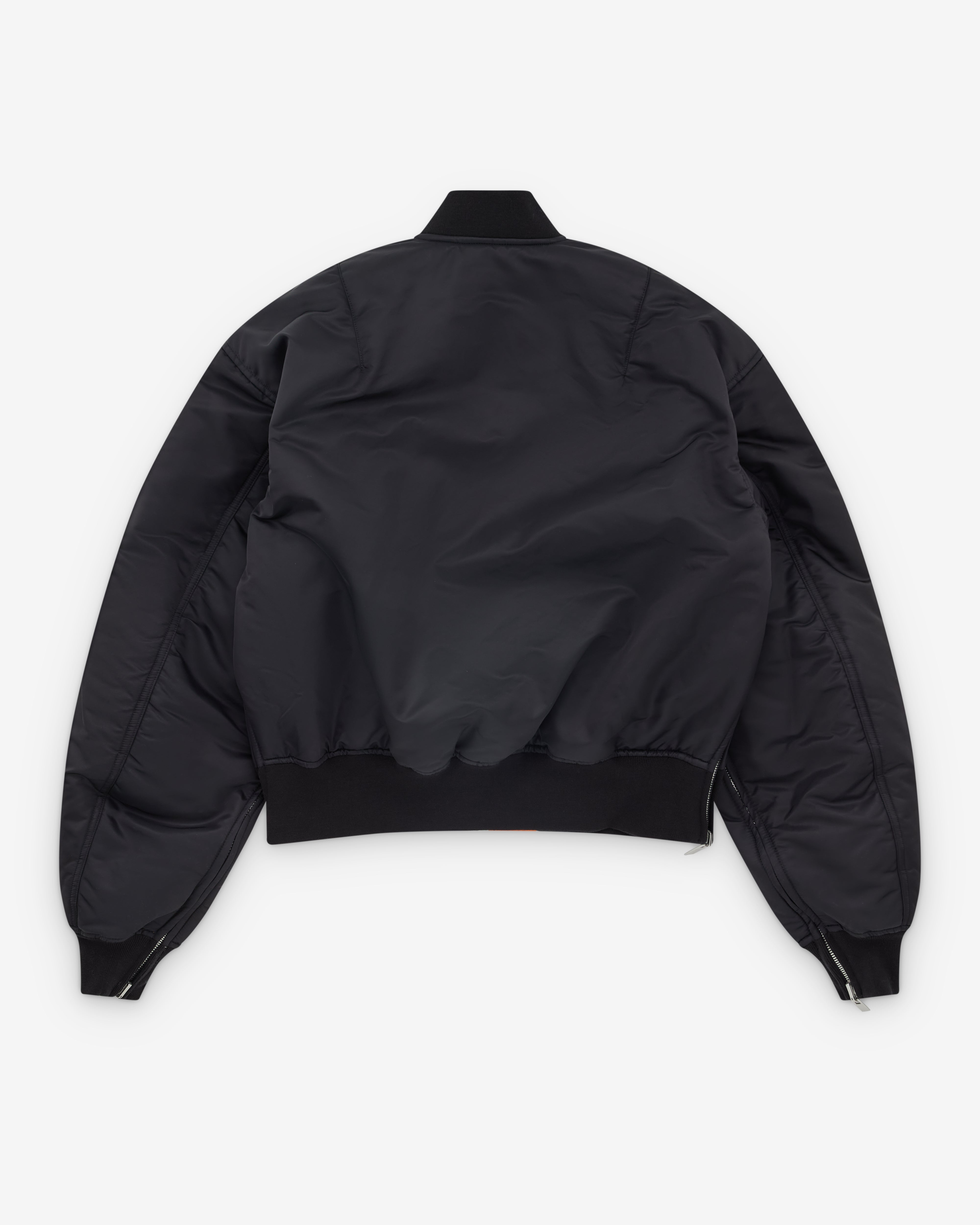 Noir Kei Ninomiya: Women's Zip Detail Bomber Jacket (Black